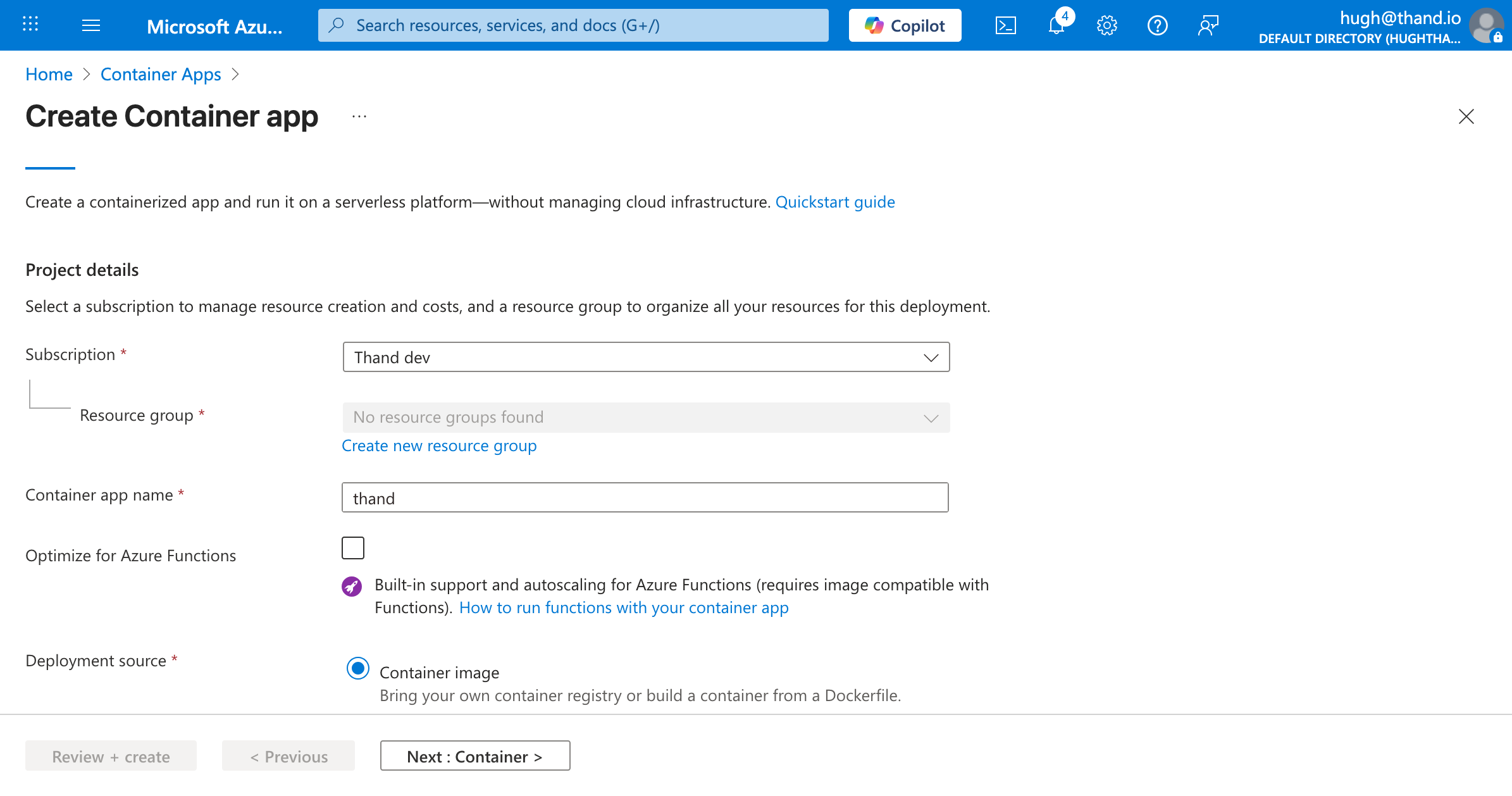 Azure Container Apps