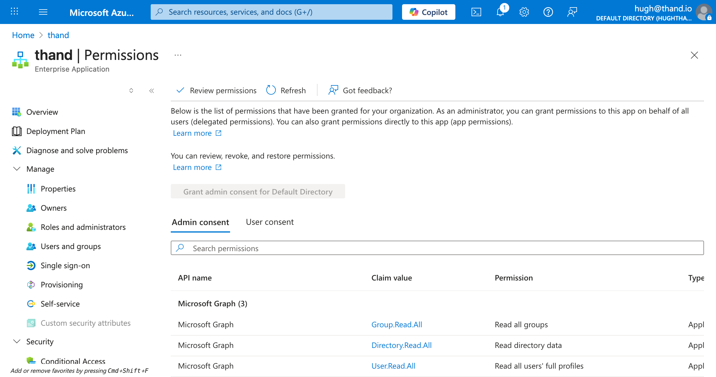 External Application Permissions